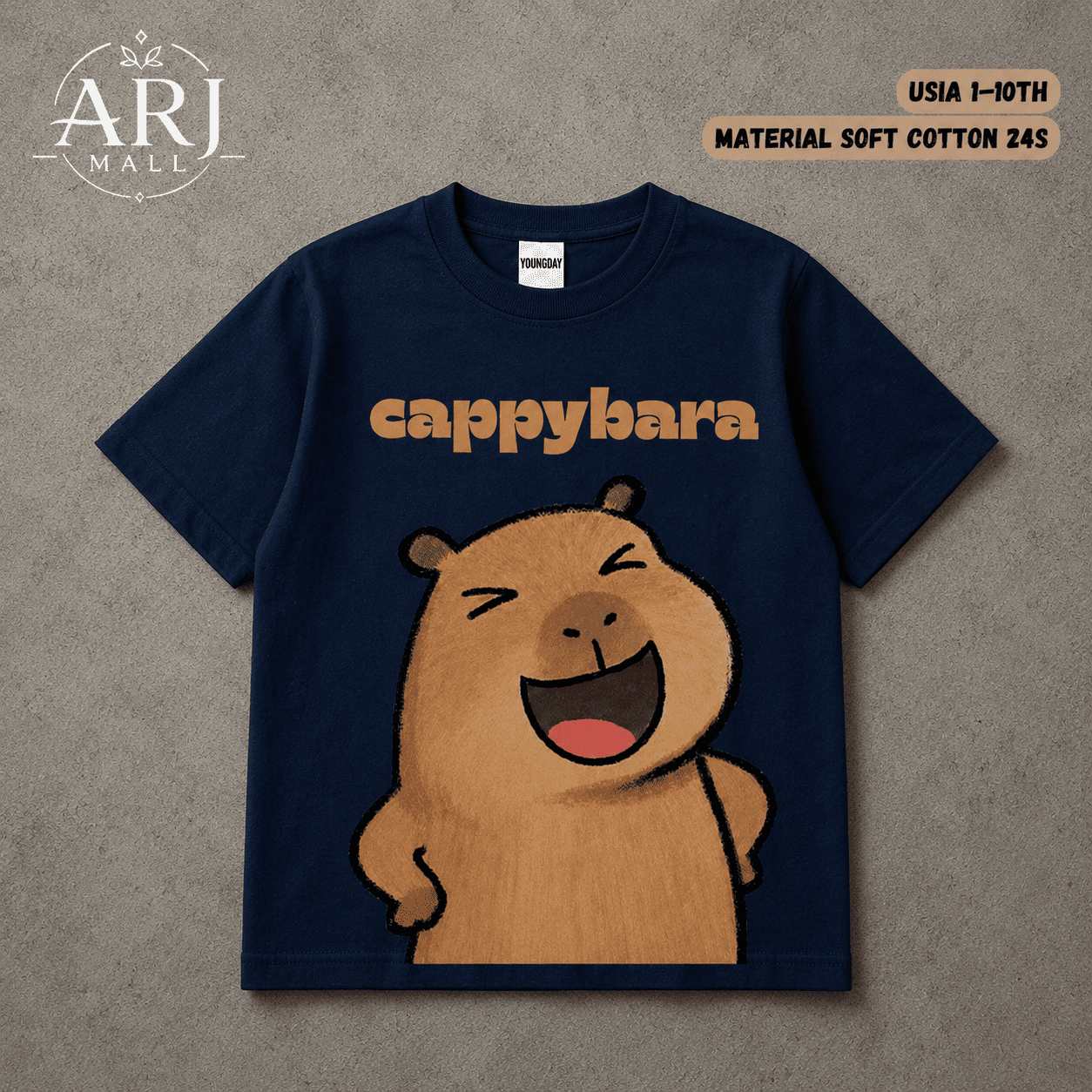 Kaos Boxy Navy Premium