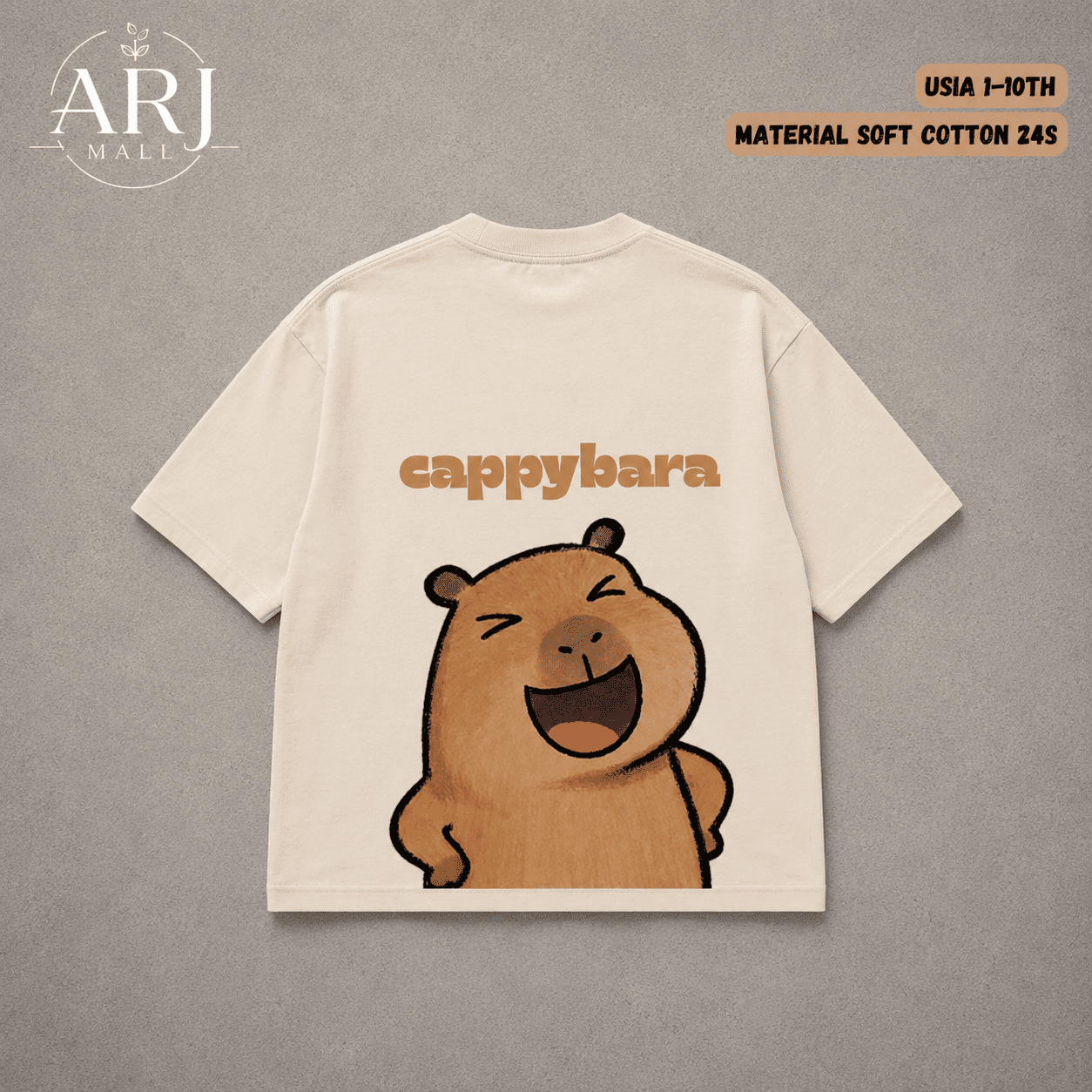 Kaos Boxy Cream Premium
