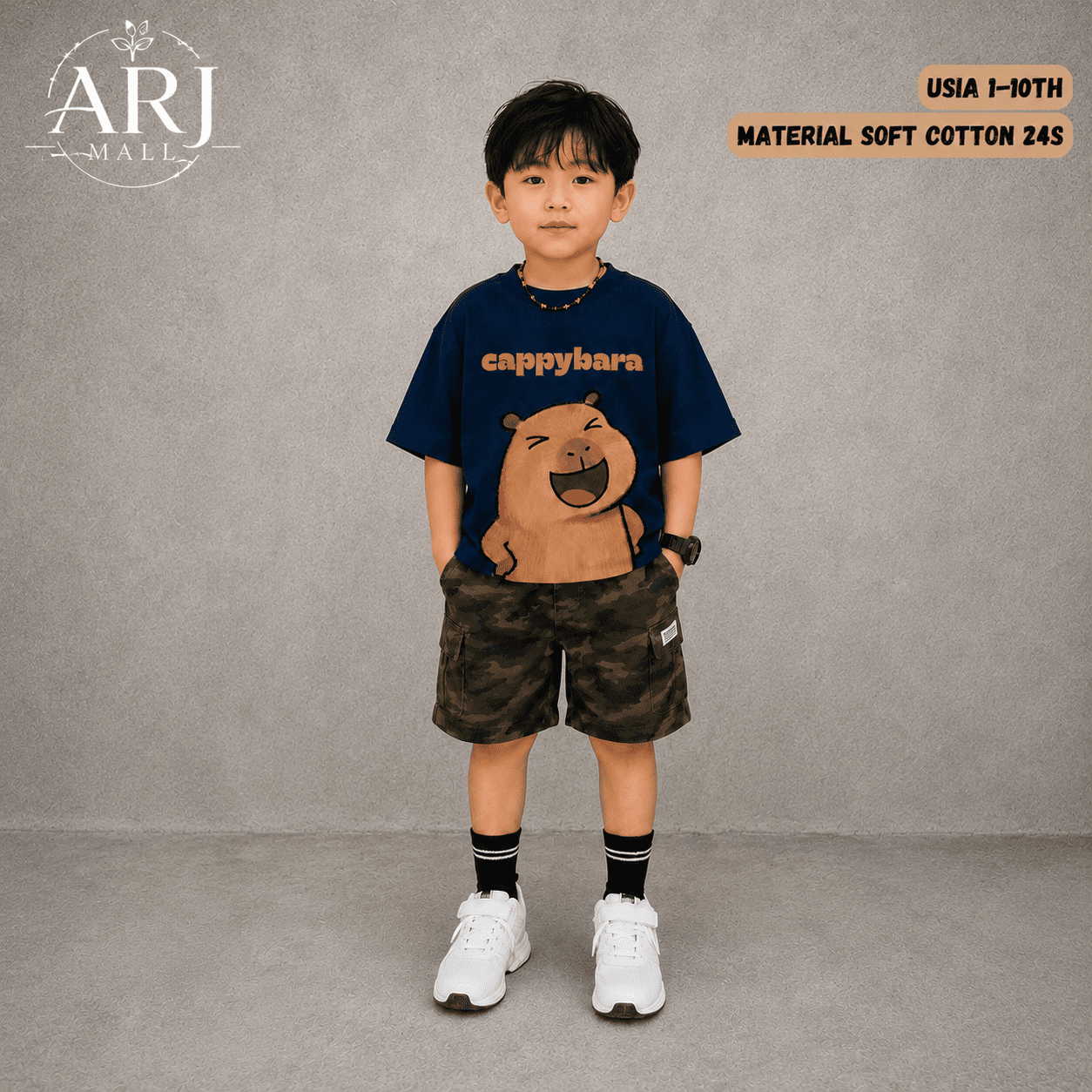 Kaos Boxy Navy Cappy