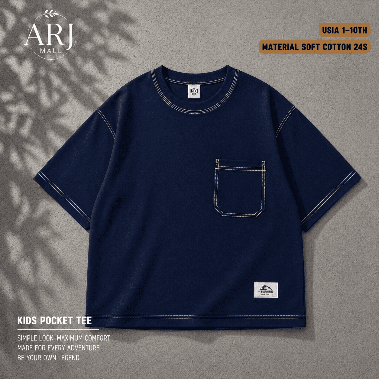 Kaos Boxy Navy Over