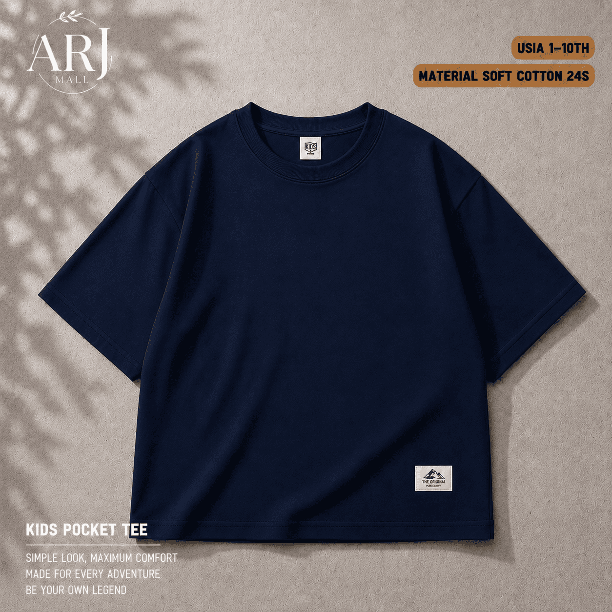 Kaos Boxy Navy Polos