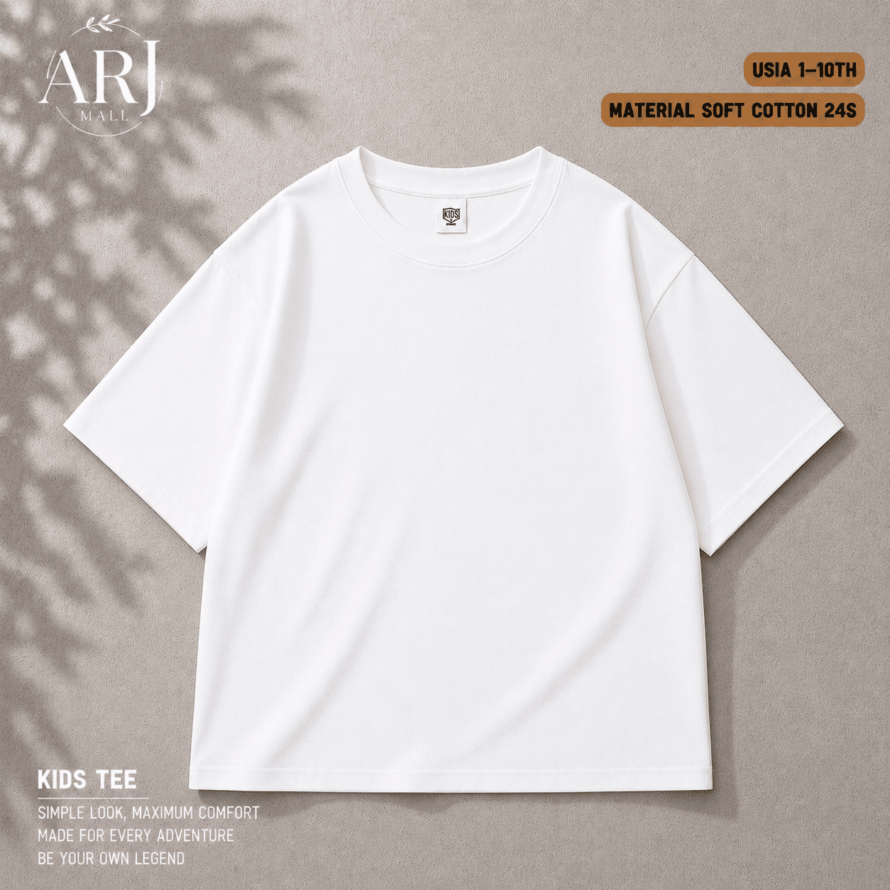Kaos Boxy Putih Polos
